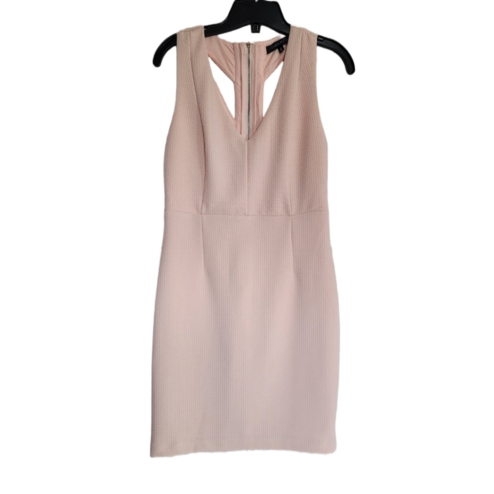 Dynamite Peach Cocktail V-neck Dress with Back Cutouts Size Medium